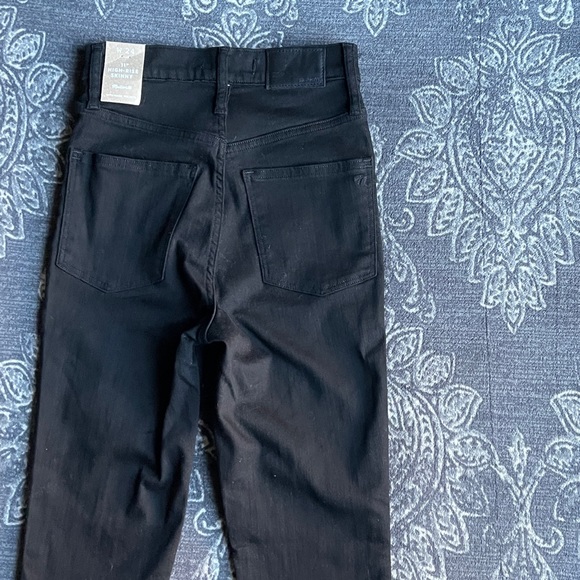 Madewell 11” High Rise Skinny Jeans in Black with Raw Cut Hem Size 24 - Picture 11 of 11